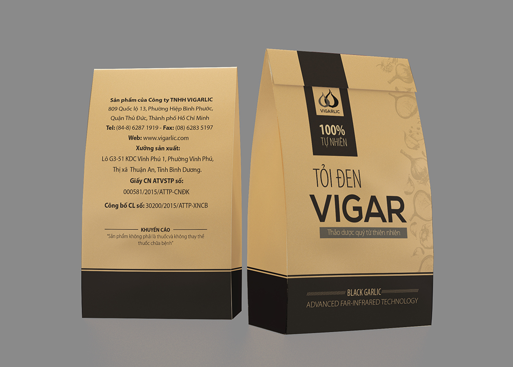 VIGARLIC - Sáng tạo mẫu thiết kế bao bì và nhận diện thương hiệu tỏi đen VIGARLIC